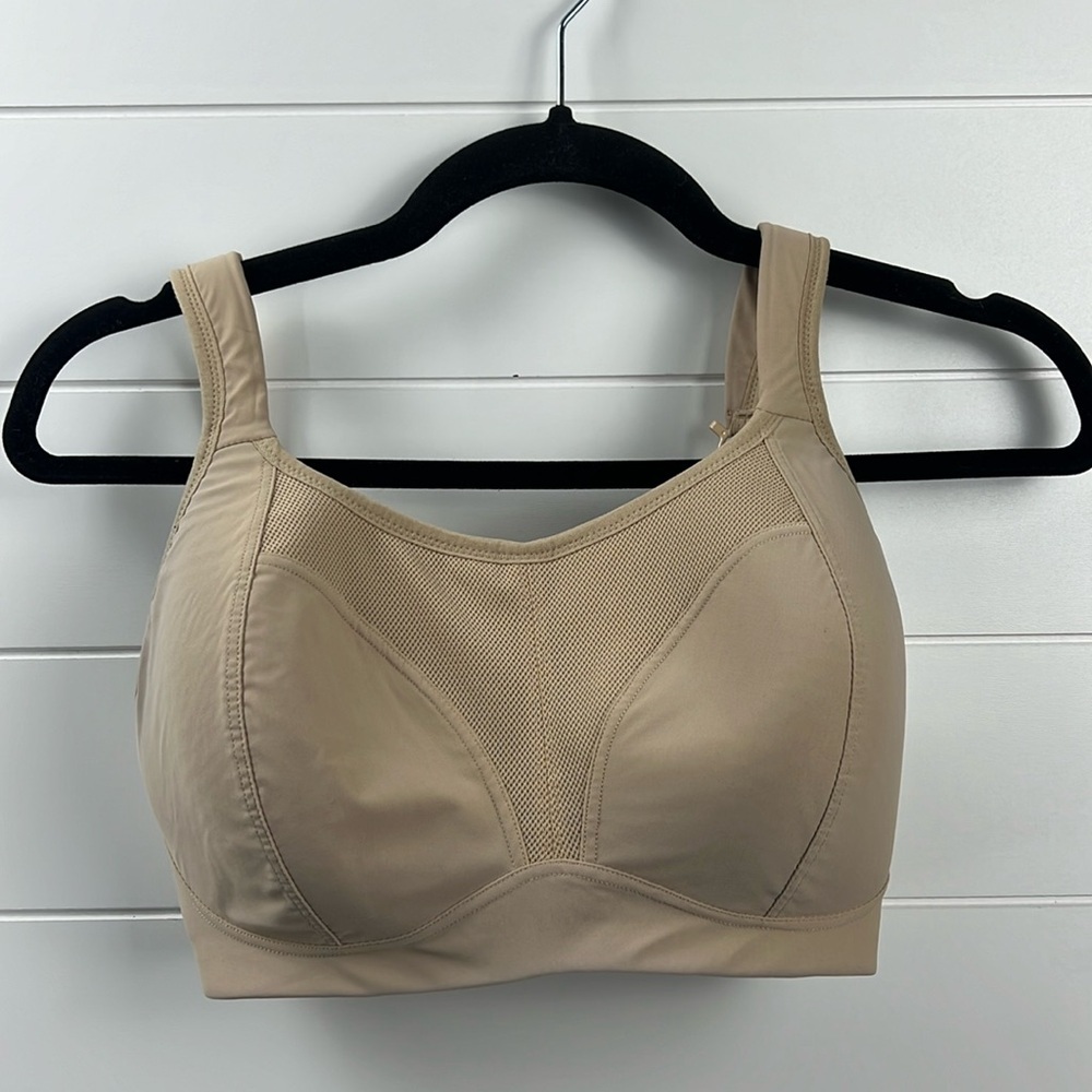 Panache Sport 7341 size 30FF nude hook closure wide straps